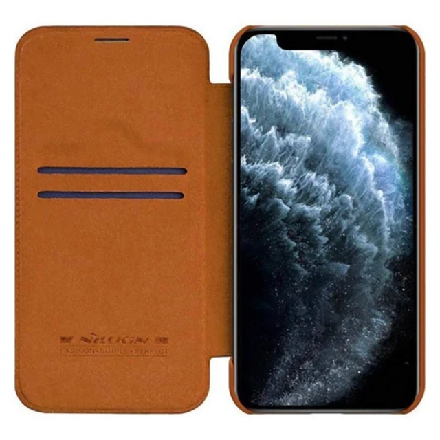 Чохол Nillkin Qin Leather для iPhone 12 Pro Max Brown (6902048201675)