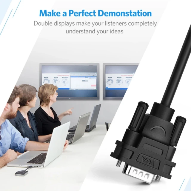 Адаптер Ugreen 40254 VGA to 2xVGA 1m Black (20918-ugreen)