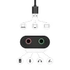 Адаптер Ugreen US205 USB-A to AUX 3.5mm Mini Jack 0.15m Black (30724B)