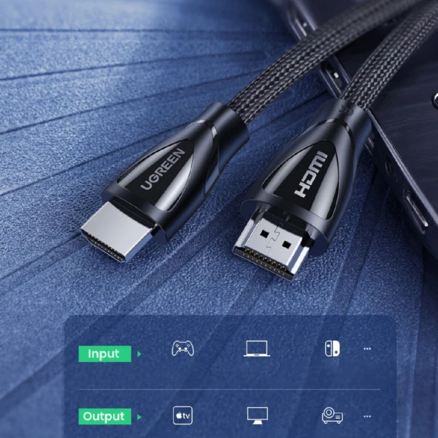Кабель Ugreen HD140 HDMI to HDMI 2.1 8K 60Hz 3m Black (80404-ugreen)