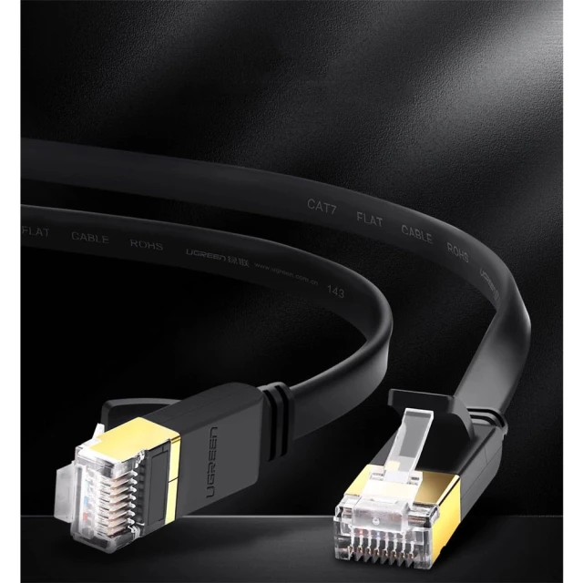 Кабель Ugreen NW106 RJ45 to RJ45 Cat.7 STP 10m Black (11265B)
