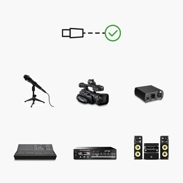 Кабель Ugreen AV130 XLR to XLR 3m Black (20711B)