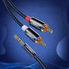 Кабель Ugreen AV116 AUX 3.5mm Mini Jack to 2xRCA 2m Black (10584B)