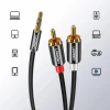 Кабель Ugreen AV116 AUX 3.5mm Mini Jack to 2xRCA 2m Black (10584B)