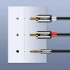 Кабель Ugreen AV116 AUX 3.5mm Mini Jack to 2xRCA 2m Black (10584B)