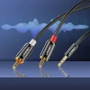 Кабель Ugreen AV116 AUX 3.5mm Mini Jack to 2xRCA 2m Black (10584B)
