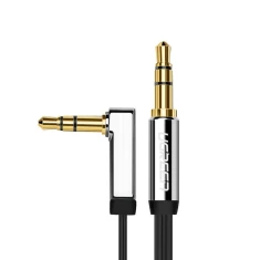 Кабель Ugreen AV119 Angled AUX 3.5mm Mini Jack to AUX 3.5mm Mini Jack 1m Black (10597B)