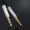 Кабель Ugreen AV119 Angled AUX 3.5mm Mini Jack to AUX 3.5mm Mini Jack 1m Black (10597B)