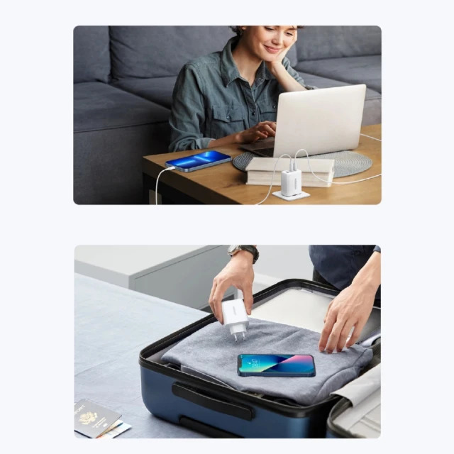 Мережевий зарядний пристрій Ugreen CD275 FC/QC/PD 65W 2xUSB-C | USB-A White (90496B)