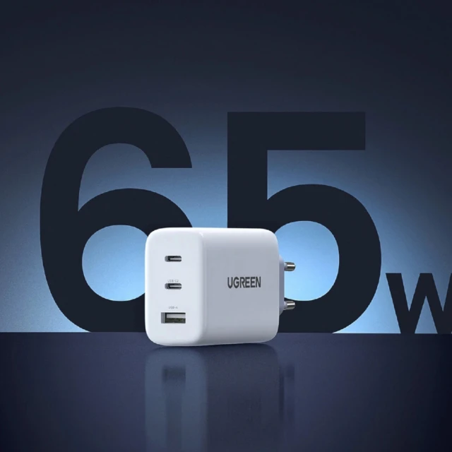 Мережевий зарядний пристрій Ugreen CD275 FC/QC/PD 65W 2xUSB-C | USB-A White (90496B)