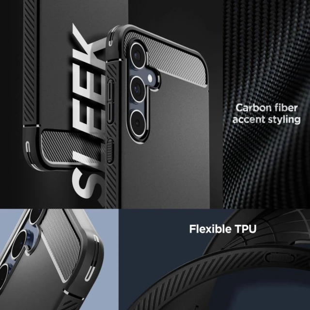 Чохол Spigen Rugged Armor для Samsung Galaxy A55 5G (A556) Black Matte (ACS07500)