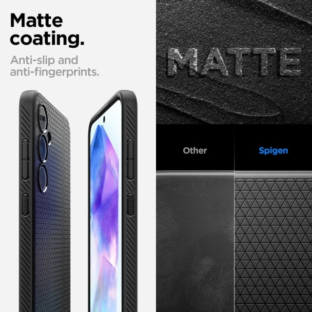 Чохол Spigen Liquid Air для Samsung Galaxy A55 5G (A556) Matte Black (ACS07526)
