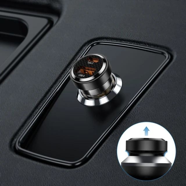 Автомобільний зарядний пристрій Tech-Protect CC30W 2 Port Car Charger 30W 3A Black (9490713933794)