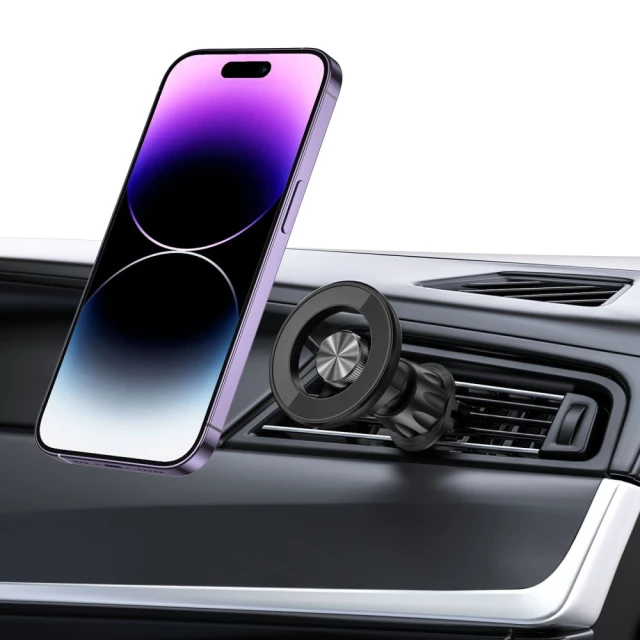 Автотримач Tech-Protect N54 Magnetic Vent Black with MagSafe (9490713932230)