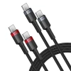Кабель Baseus Cafule (2 PCS) USB-C to USB-C 100W 1m Red/Black (6932172657451)