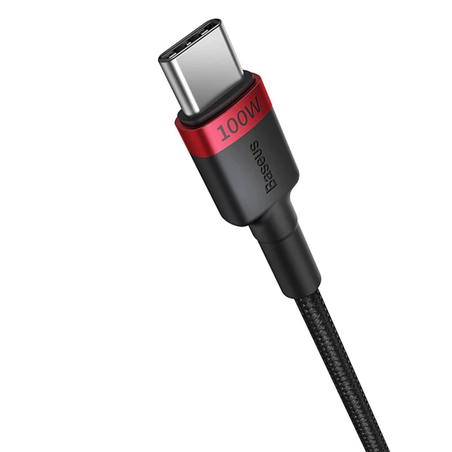 Кабель Baseus Cafule (2 PCS) USB-C to USB-C 100W 1m Red/Black (6932172657451)