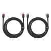 Кабель Baseus Cafule (2 PCS) USB-C to USB-C 100W 1m Red/Black (6932172657451)
