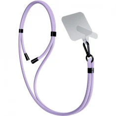Універсальний шнурок 3mk EasyClip Purple with Black Metal (5903108568678)