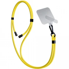 Універсальний шнурок 3mk EasyClip Yellow with Black Metal (5903108568708)