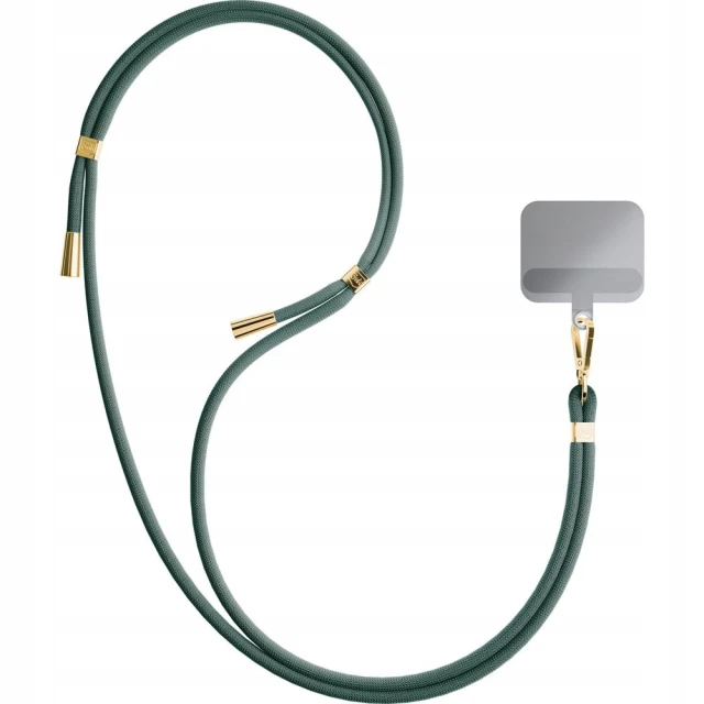 Універсальний шнурок 3mk EasyClip Dark Green with Gold Metal (5903108568623)