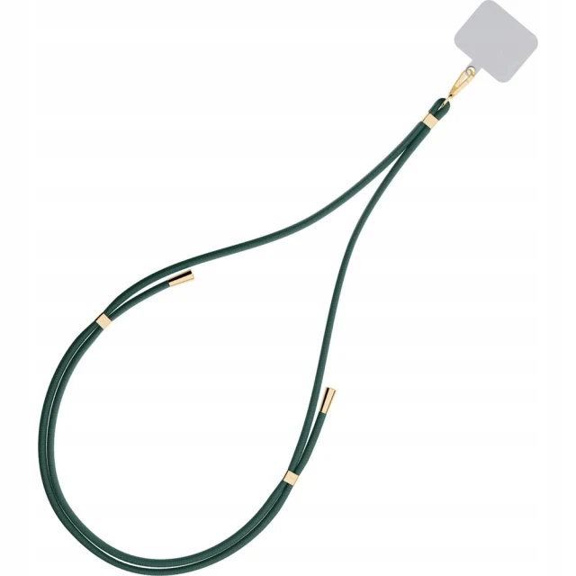 Універсальний шнурок 3mk EasyClip Dark Green with Gold Metal (5903108568623)