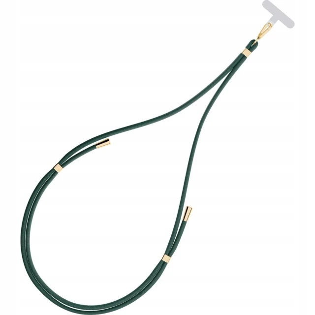 Універсальний шнурок 3mk EasyClip Dark Green with Gold Metal (5903108568623)