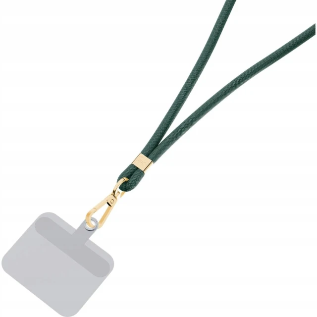 Універсальний шнурок 3mk EasyClip Dark Green with Gold Metal (5903108568623)