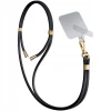 Універсальний шнурок 3mk EasyClip Black with Gold Metal (5903108568593)