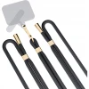 Універсальний шнурок 3mk EasyClip Black with Gold Metal (5903108568593)