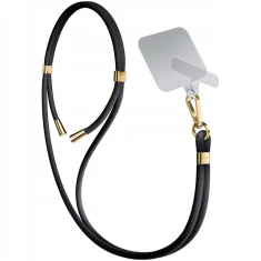 Універсальний шнурок 3mk EasyClip Black with Gold Metal (5903108568593)