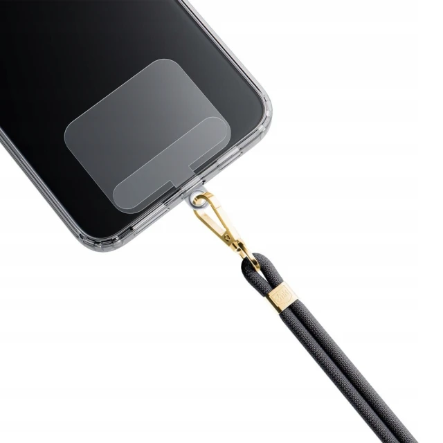 Універсальний шнурок 3mk EasyClip Black with Gold Metal (5903108568593)