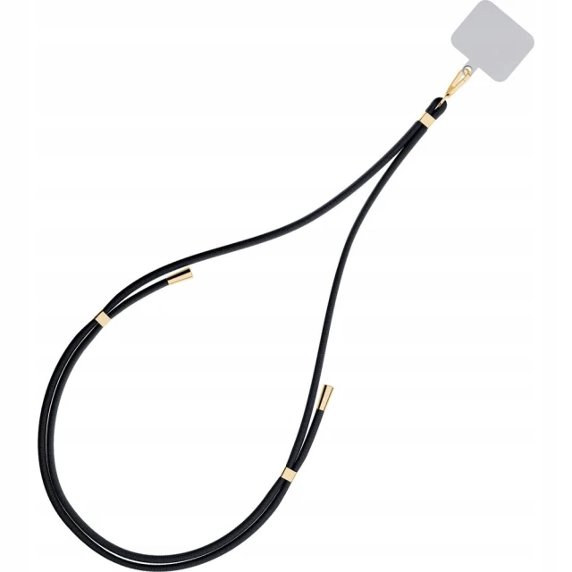 Універсальний шнурок 3mk EasyClip Black with Gold Metal (5903108568593)
