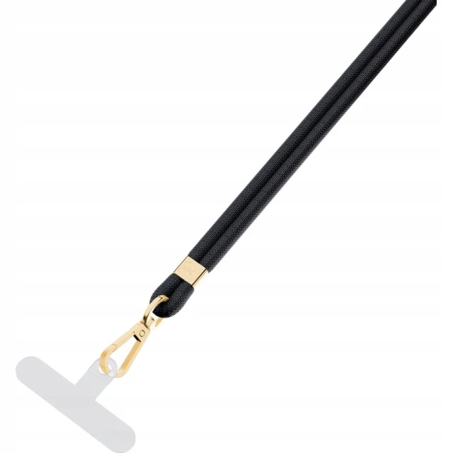 Універсальний шнурок 3mk EasyClip Black with Gold Metal (5903108568593)