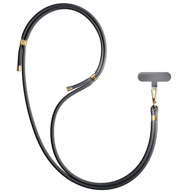 Універсальний шнурок 3mk EasyClip Elite Black with Gold Metal (5903108572552)