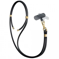 Універсальний шнурок 3mk EasyClip Elite Black with Gold Metal (5903108572552)