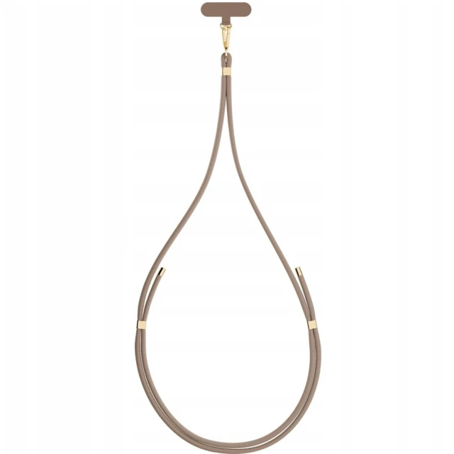 Універсальний шнурок 3mk EasyClip Elite Taupe with Gold Metal (5903108572606)