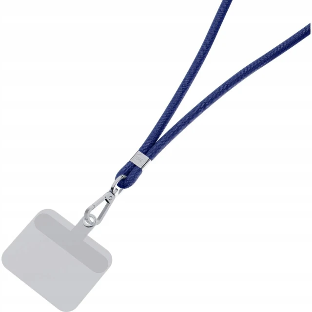 Універсальний шнурок 3mk EasyClip Dark Blue with Silver Metal (5903108568616)