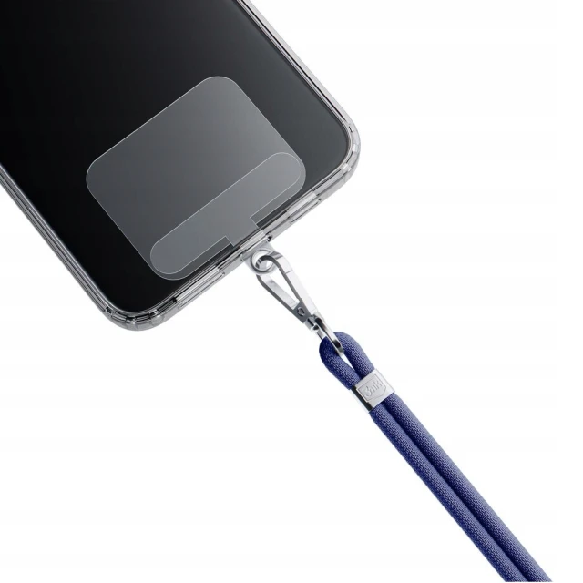 Універсальний шнурок 3mk EasyClip Dark Blue with Silver Metal (5903108568616)