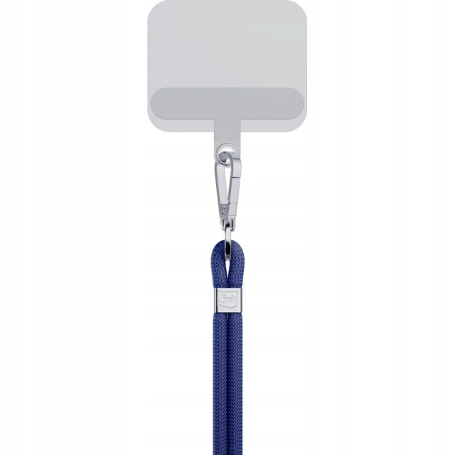 Універсальний шнурок 3mk EasyClip Dark Blue with Silver Metal (5903108568616)