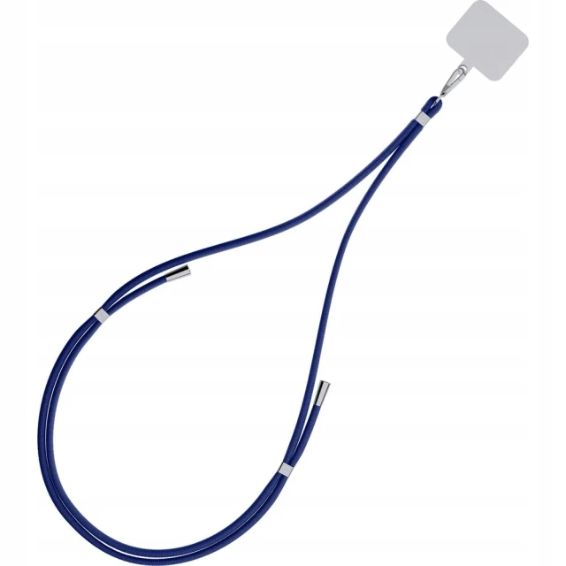 Універсальний шнурок 3mk EasyClip Dark Blue with Silver Metal (5903108568616)