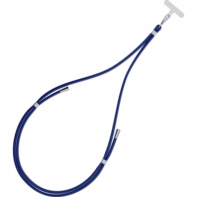 Універсальний шнурок 3mk EasyClip Dark Blue with Silver Metal (5903108568616)