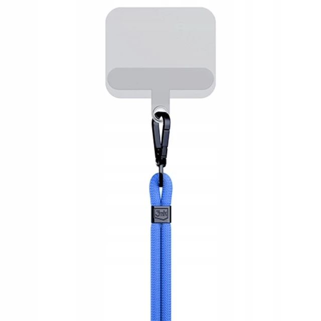 Універсальний шнурок 3mk EasyClip Blue with Black Metal (5903108568609)