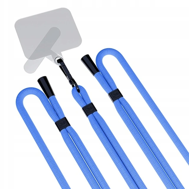 Універсальний шнурок 3mk EasyClip Blue with Black Metal (5903108568609)