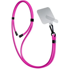 Универсальный шнурок 3mk EasyClip Pink with Black Metal (5903108568661)