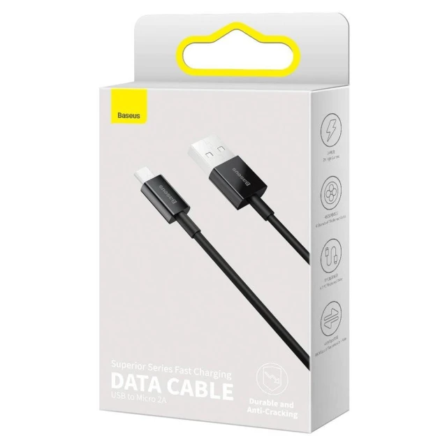 Кабель Baseus Superior Series Fast Charging USB-A to Micro-USB 2m Black (CAMYS-A01)