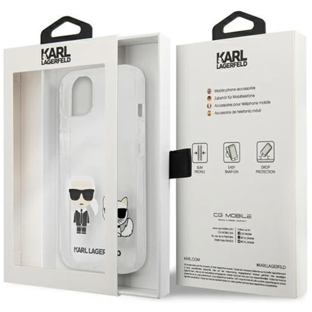 Чохол Karl Lagerfeld Karl & Choupette для iPhone 13 Transparent (KLHCP13MCKTR)