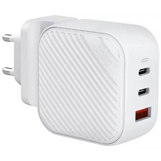 Мережевий зарядний пристрій UNIQ Verge Pro 66W 2xUSB-C | USB-A Cloud White (Uni000353)