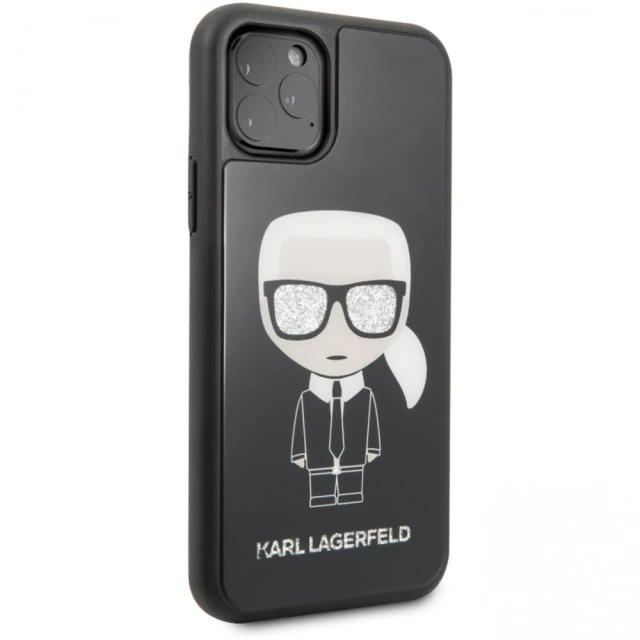Чохол Karl Lagerfeld Iconic Karl Glitter для iPhone 11 Pro Black (KLHCN58DLFKBK)