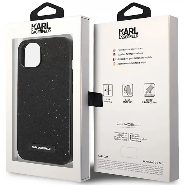 Чохол Karl Lagerfeld Plaque Logo для iPhone 14 Plus Black (KLHCP14MG2ELK)