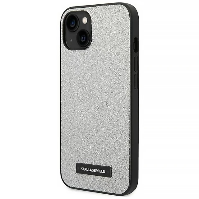Чохол Karl Lagerfeld Plaque Logo для iPhone 14 Plus Silver (KLHCP14MG2ELS)